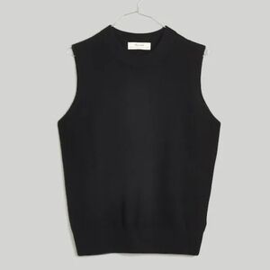 (Re)sponsible Madewell Black Cashmere Crewneck Sweater Vest